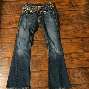 True Religion Blue Flare Wide Leg Jeans